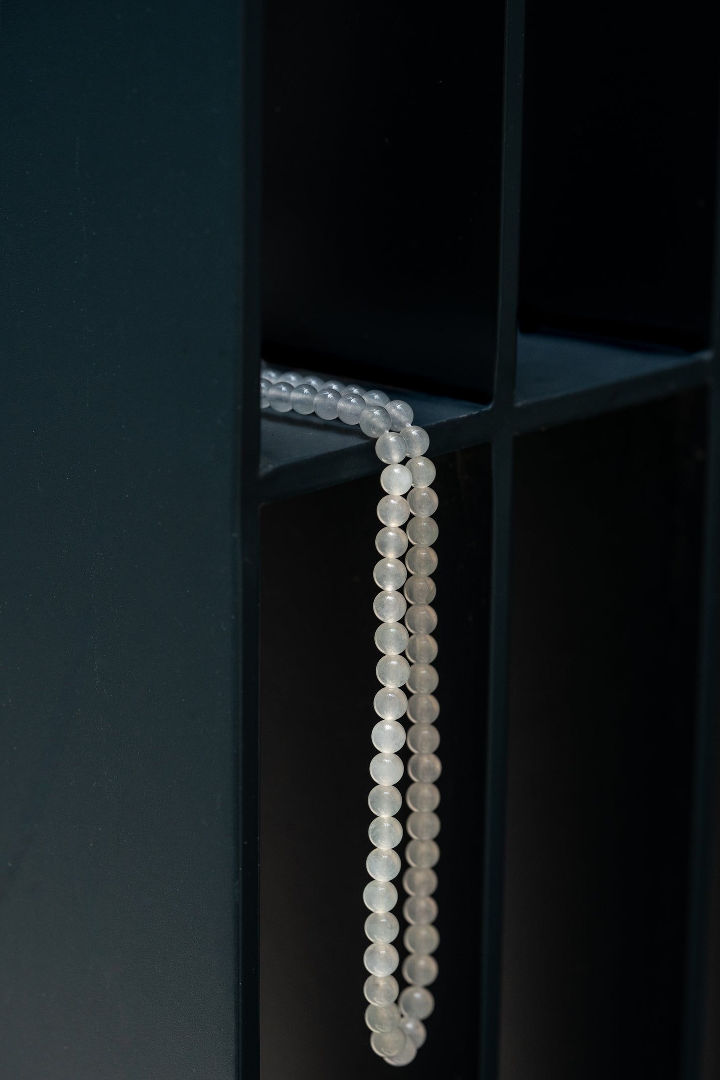 White Jadeite Bead Necklace
