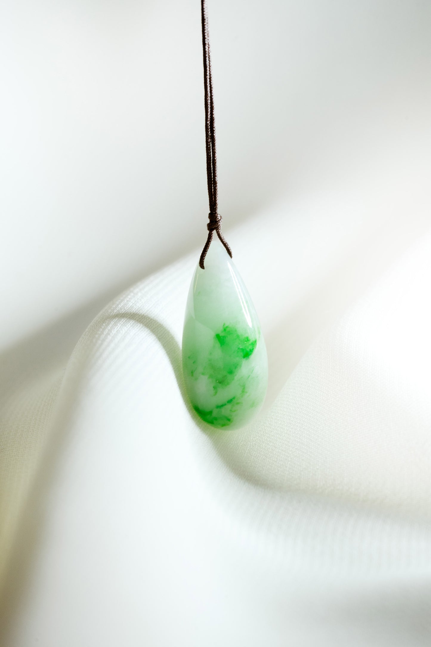 Pale Green Jadeite Drip with Bright Green patches