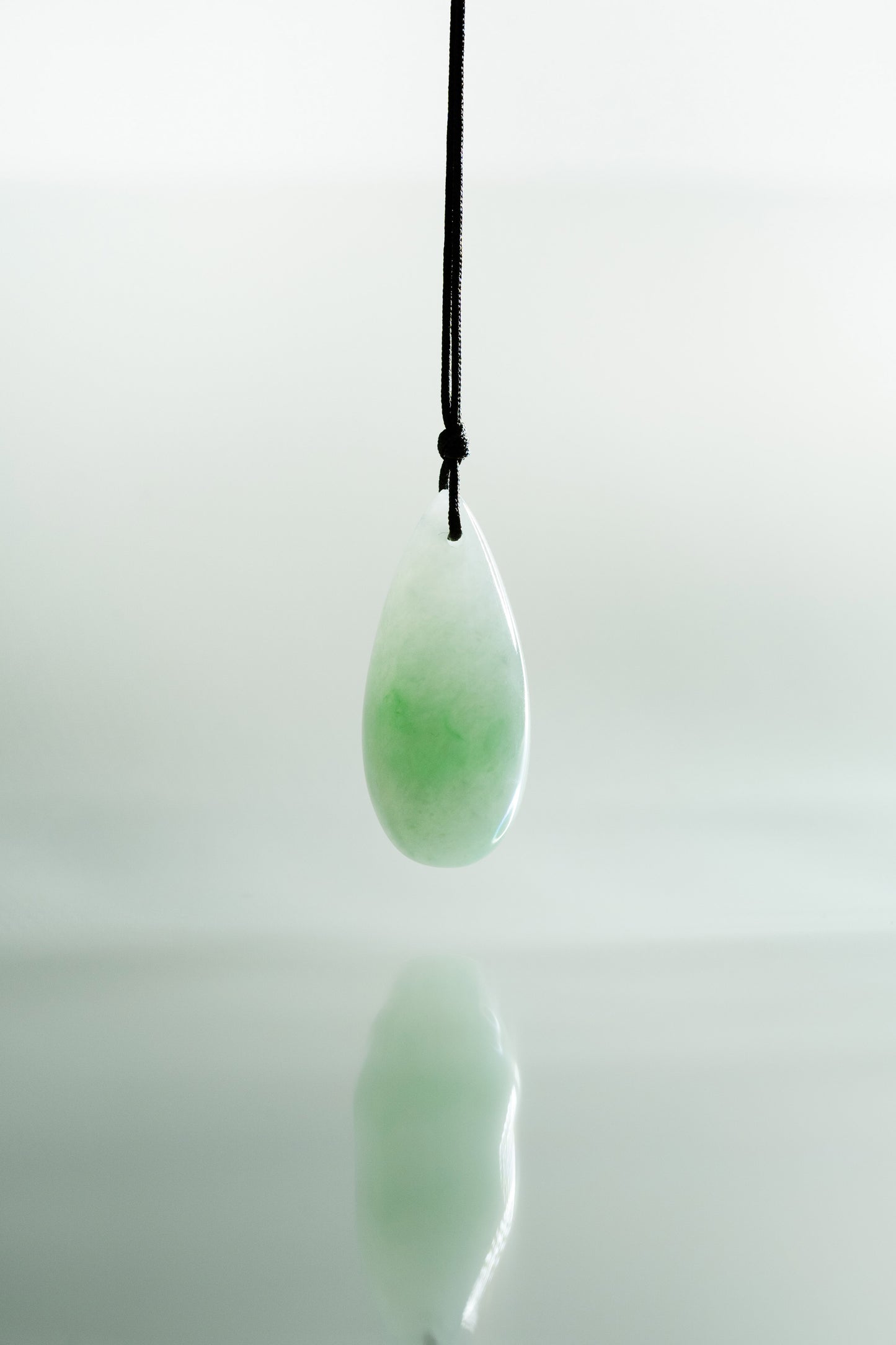 Pale Green Jadeite Drip with Light and Medium Green patches