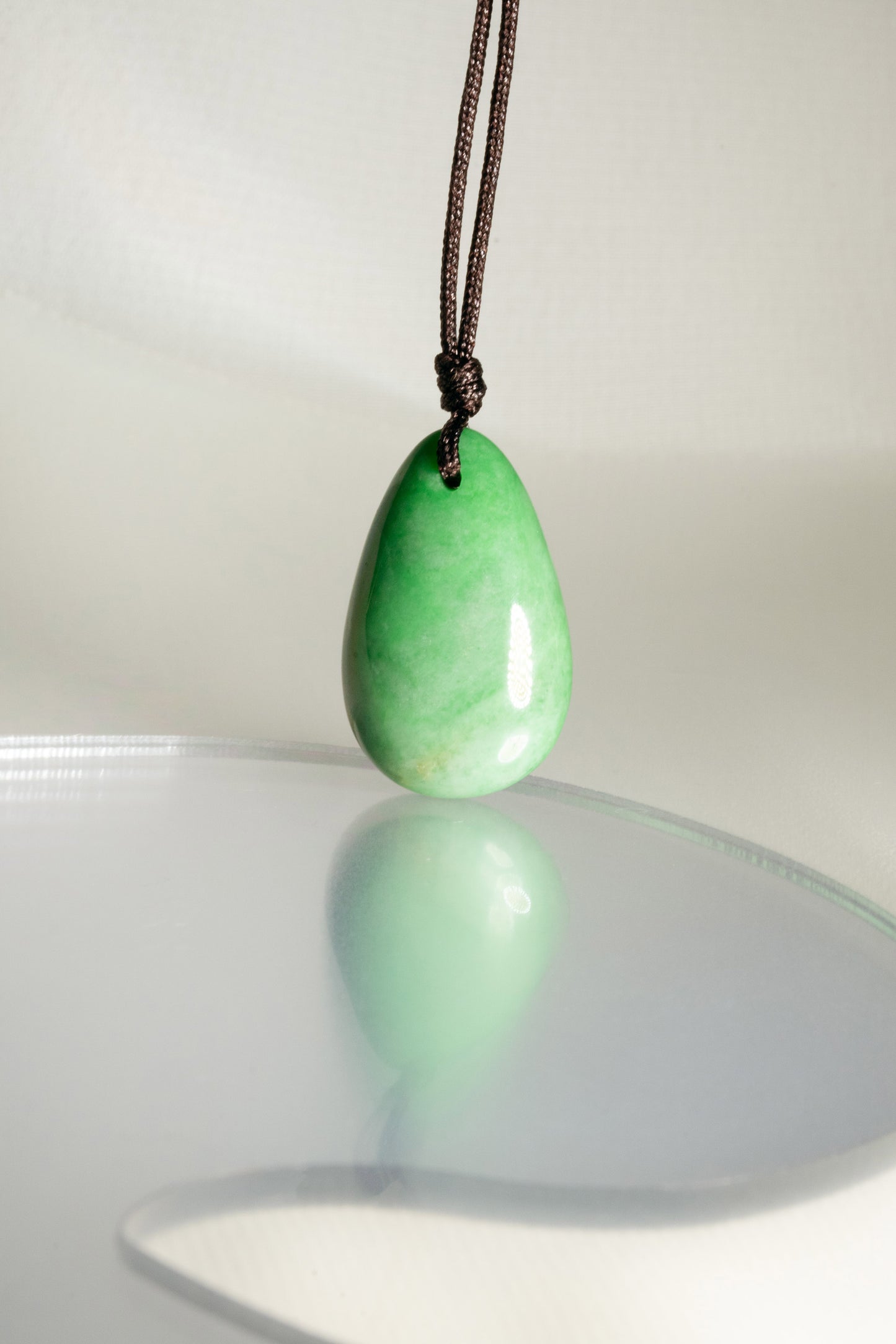 Oval Pale Green Jadeite with Bright Green patches