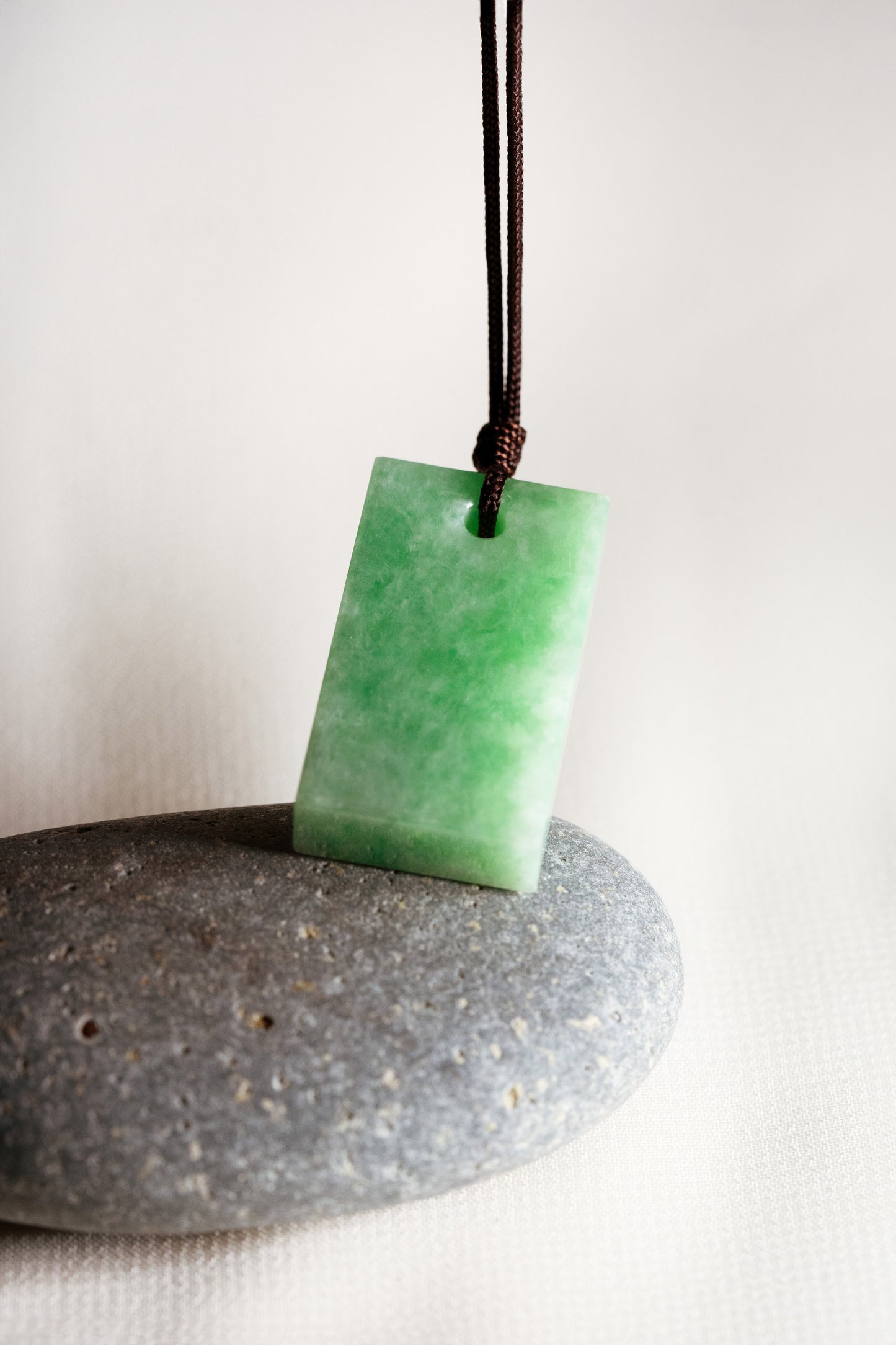 Light Green Jadeite Tag with Medium Green patches