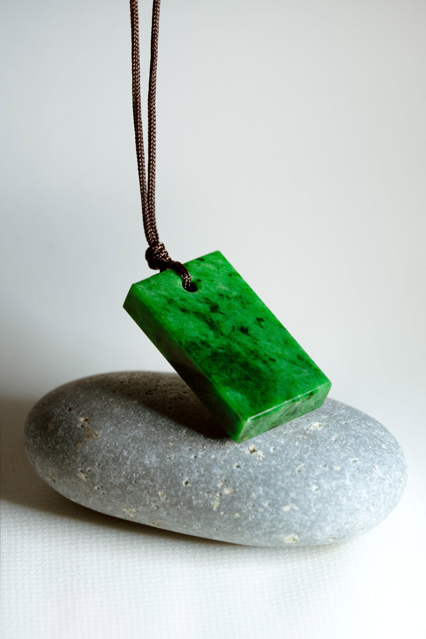 Bright Green Jadeite Tag with Intense Green patches