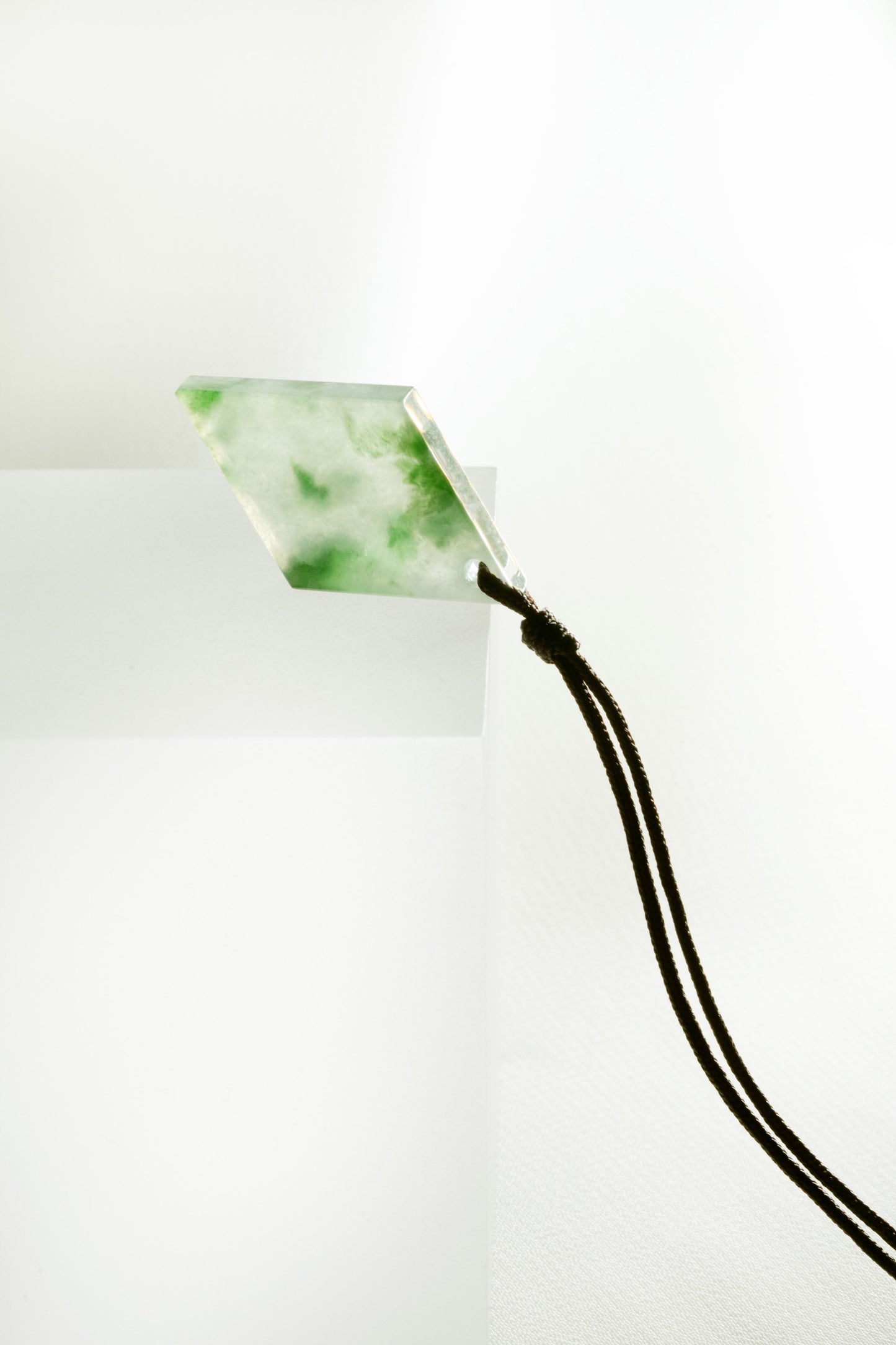 Pale Green Jadeite Kite with Intense Green patches