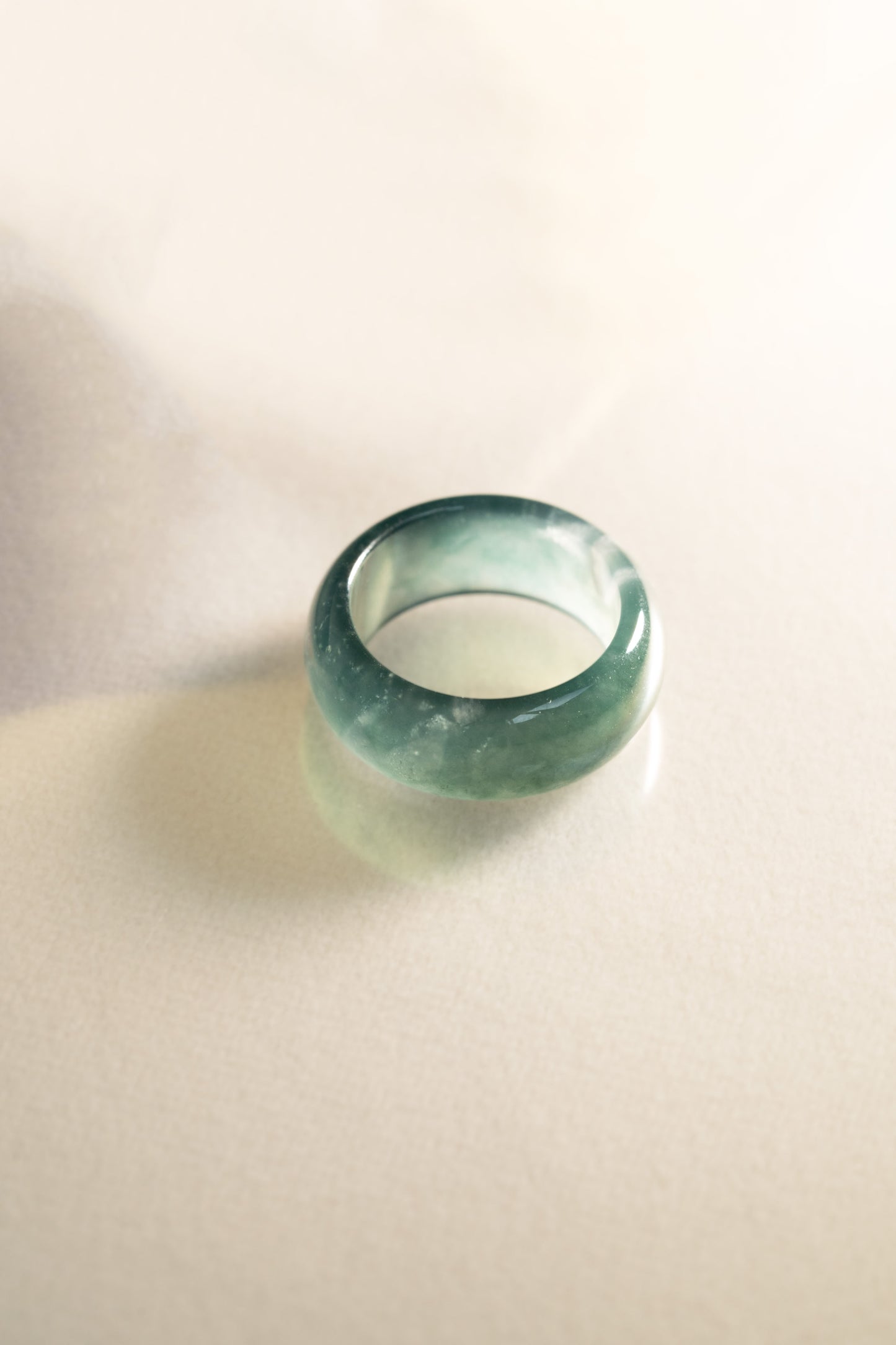 Bluish Green Jadeite Ring