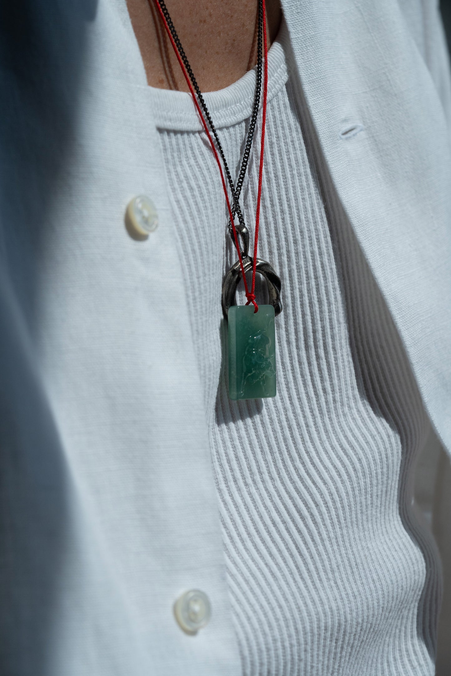 Ox Jadeite Jade Zodiac Pendant
