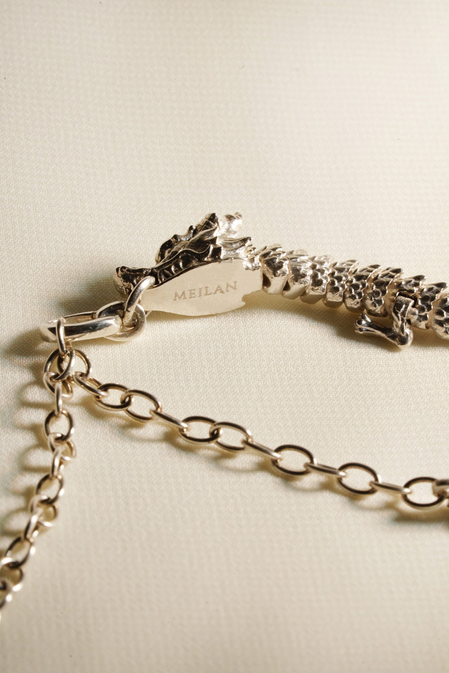 Large 3D Printed Sterling Silver Dragon Bracelet