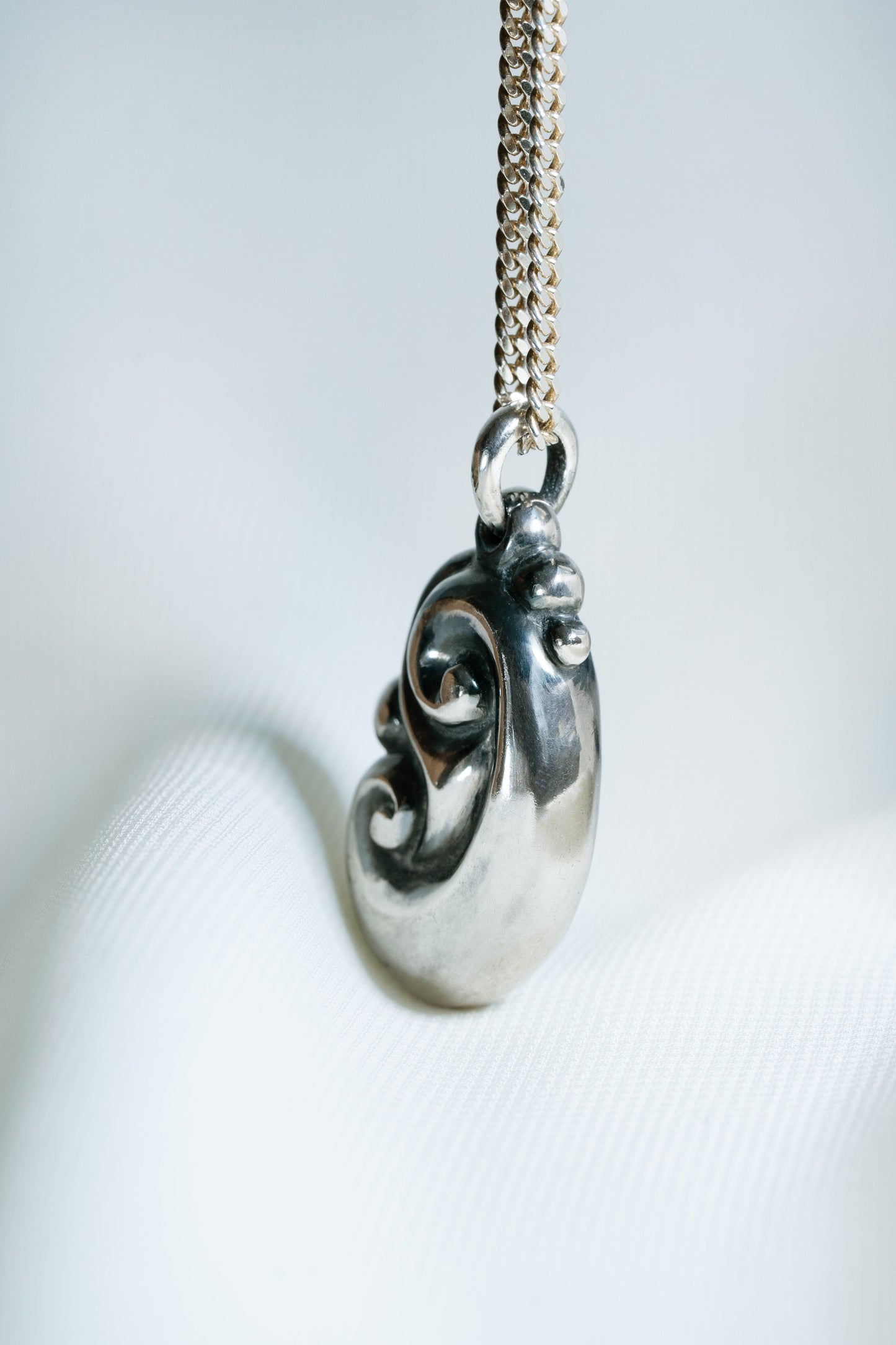 Sterling Silver Prosperia Pendant in Large size hung on a 925 Silver Chain