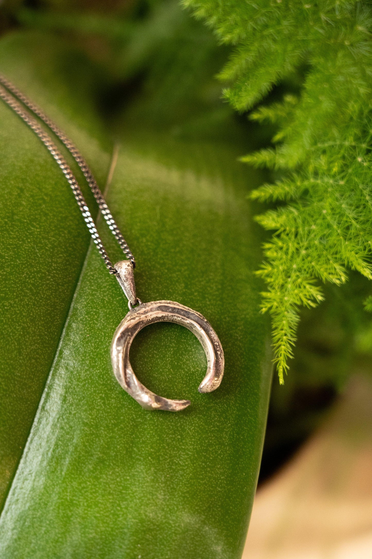Enso Pendant (with Pendant Ear) - Silver - Style 1 - Meilan Jewelry & Arts Ltd