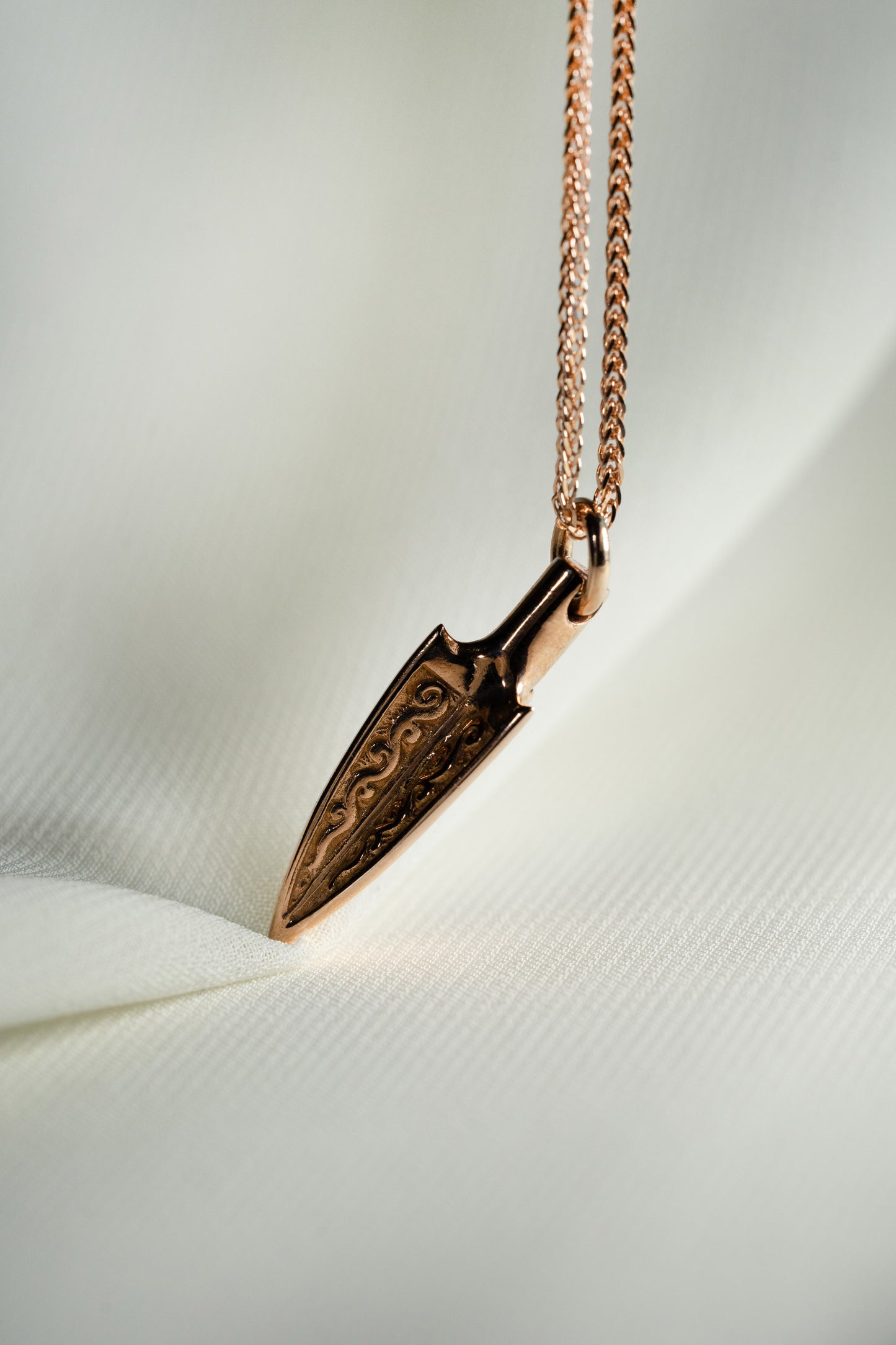 Potenza Pendant with Engraving - 14K Rose Gold