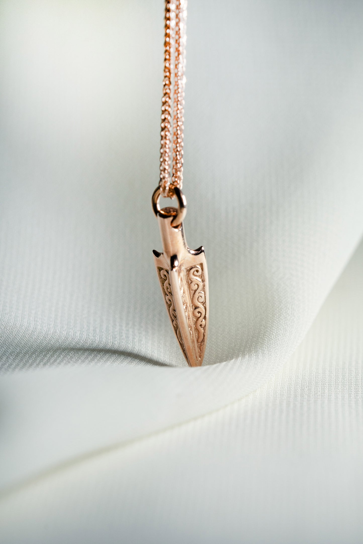 Potenza Pendant with Engraving - 14K Rose Gold