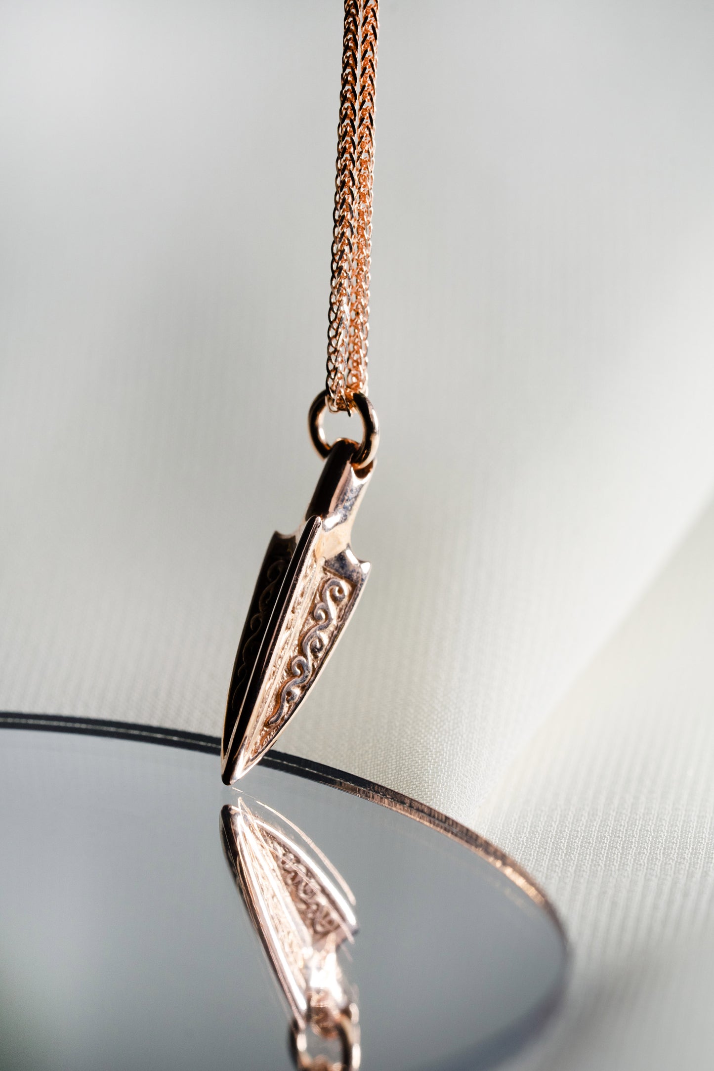 Potenza Pendant with Engraving - 14K Rose Gold