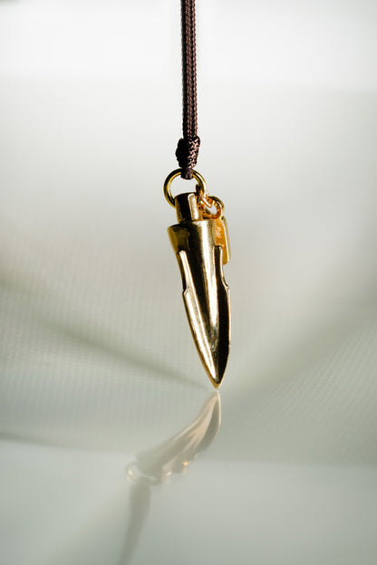 18K Yellow Gold Potenza Pendant with Meilan Tag