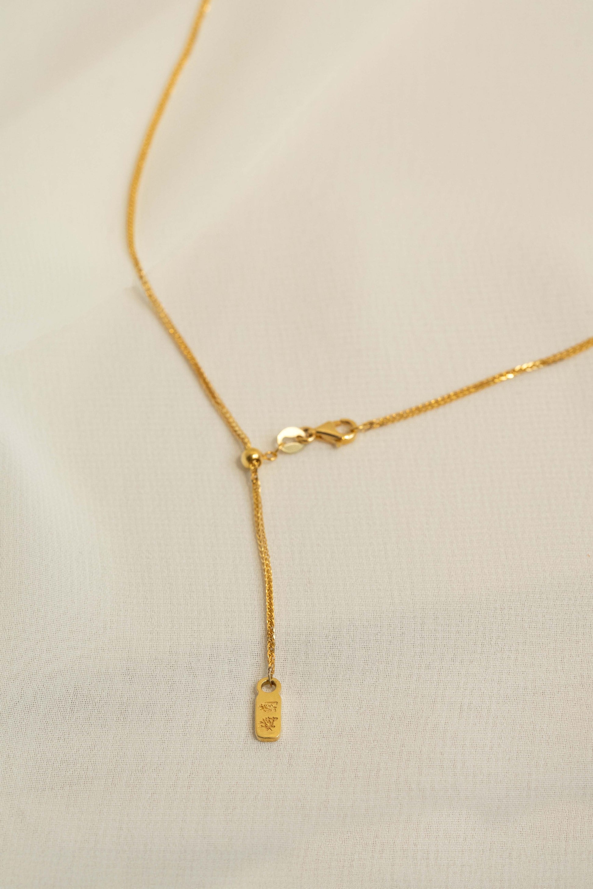 18K Yellow Gold Wheat Chain - 24" Adjustable with Meilan Tag