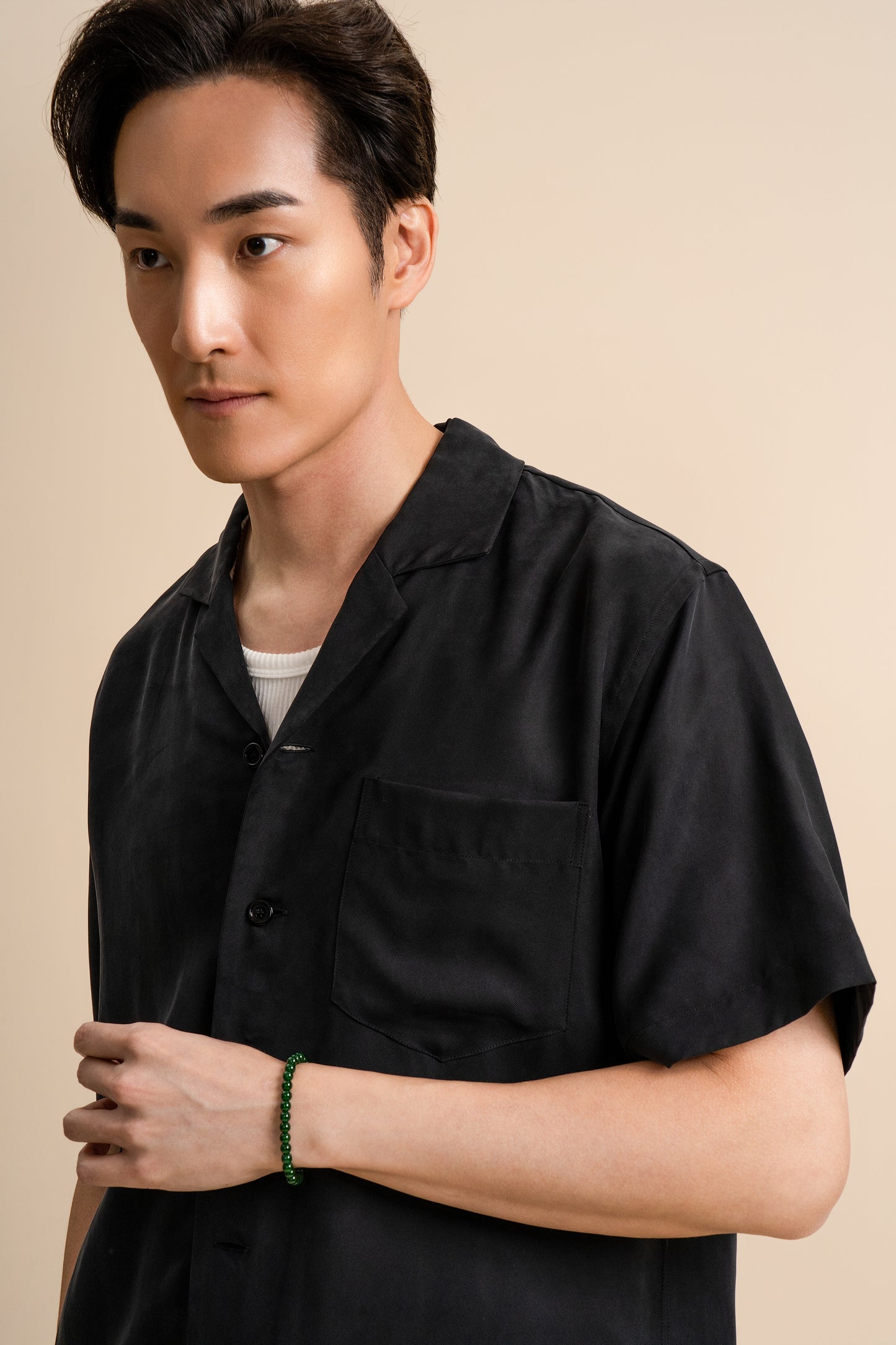 Pure Silk Shirt - Black