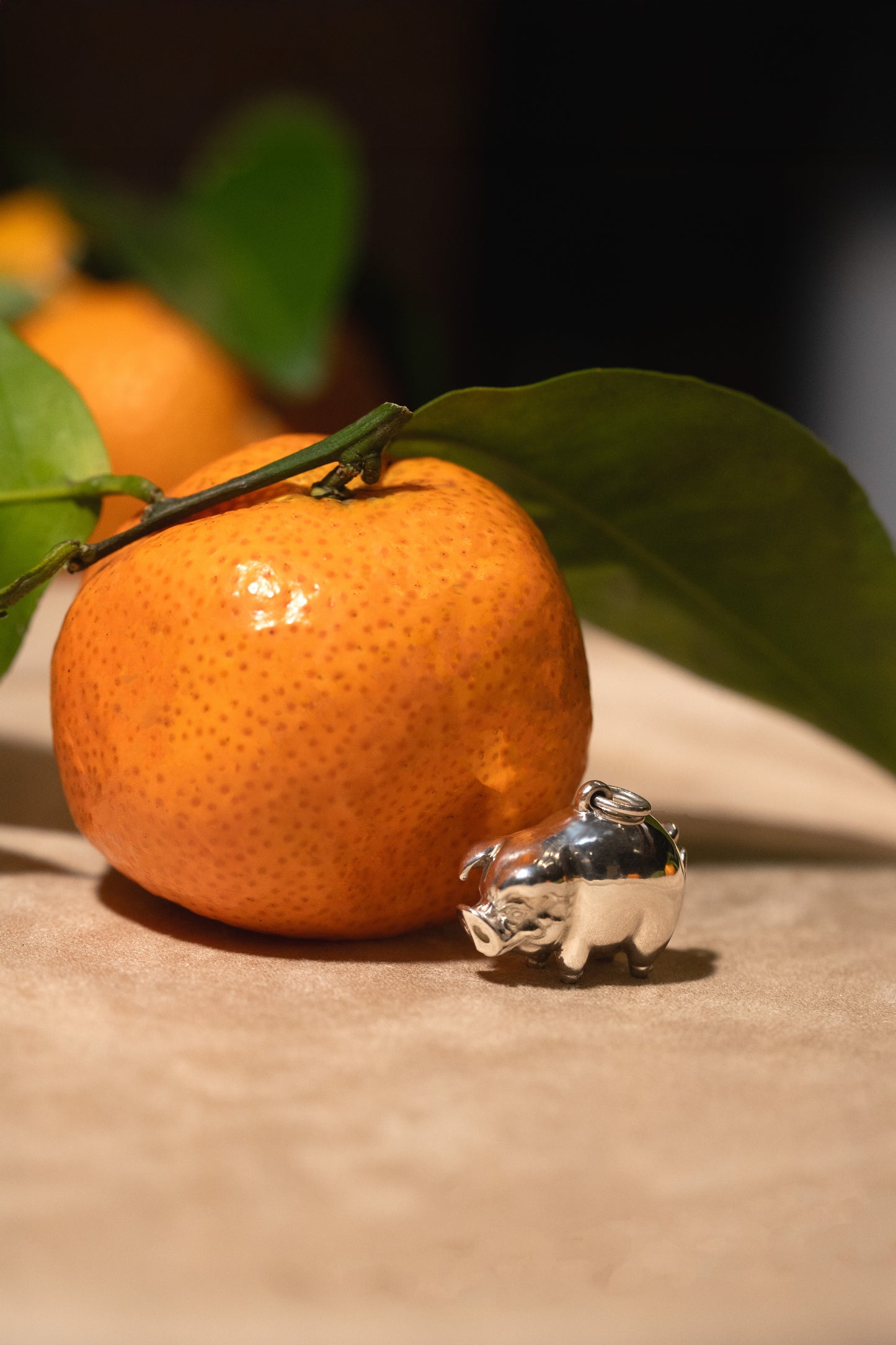 Pig Pendant - Sterling Silver