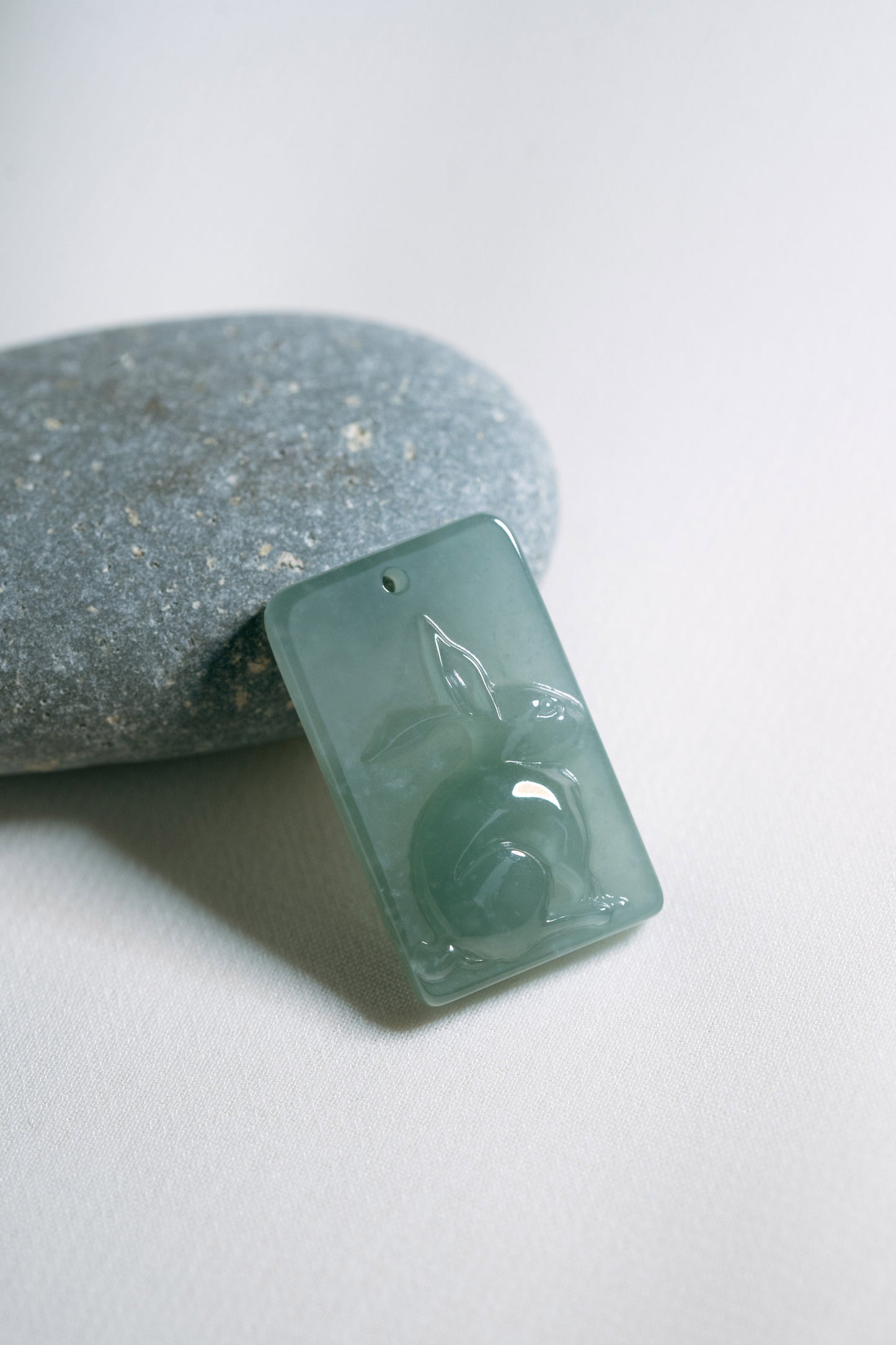 Zodiac - Hare - Bluish Green Jadeite