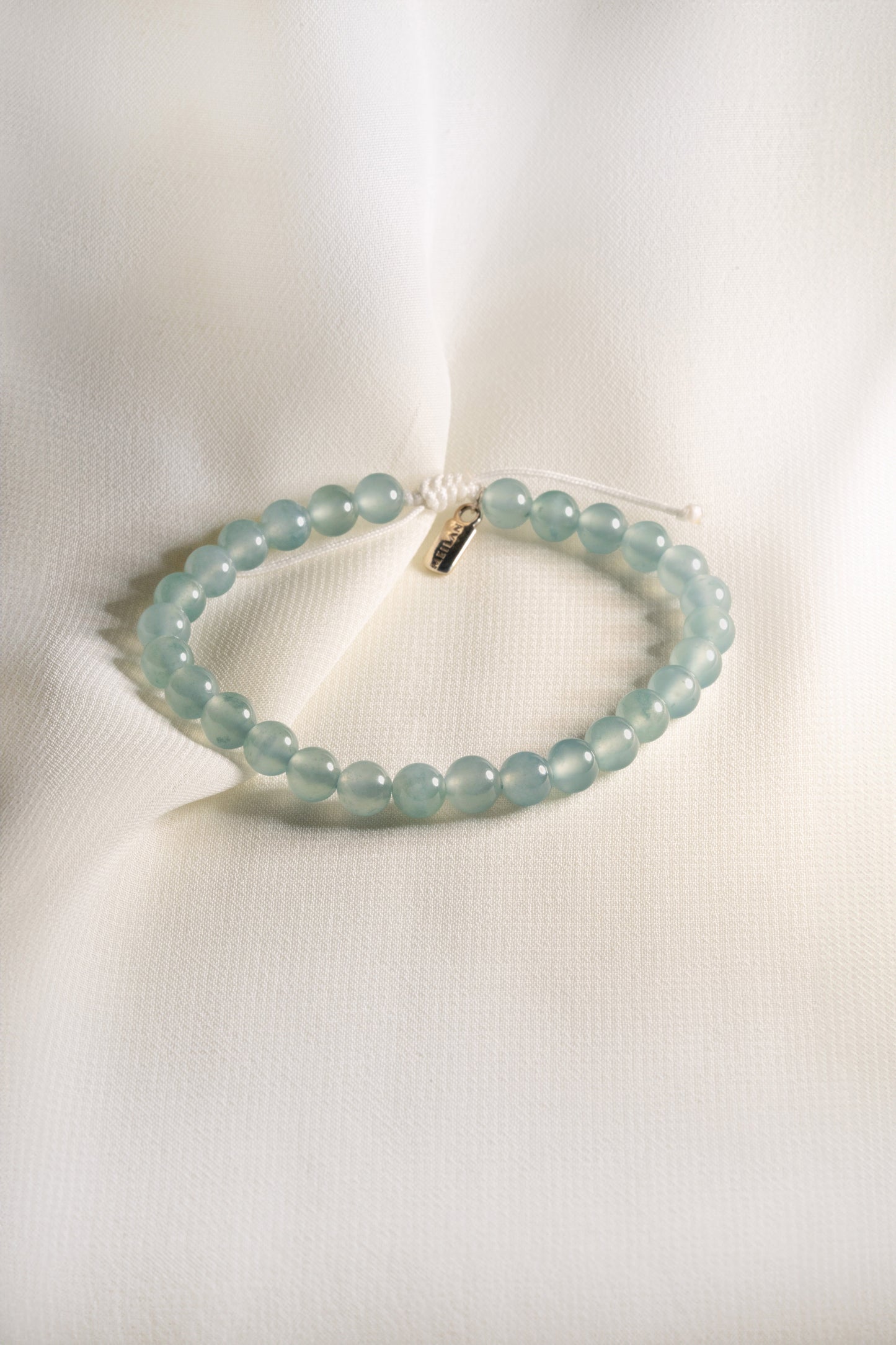 Full Bead Bracelet - Jadeite - Bluish Green - #20