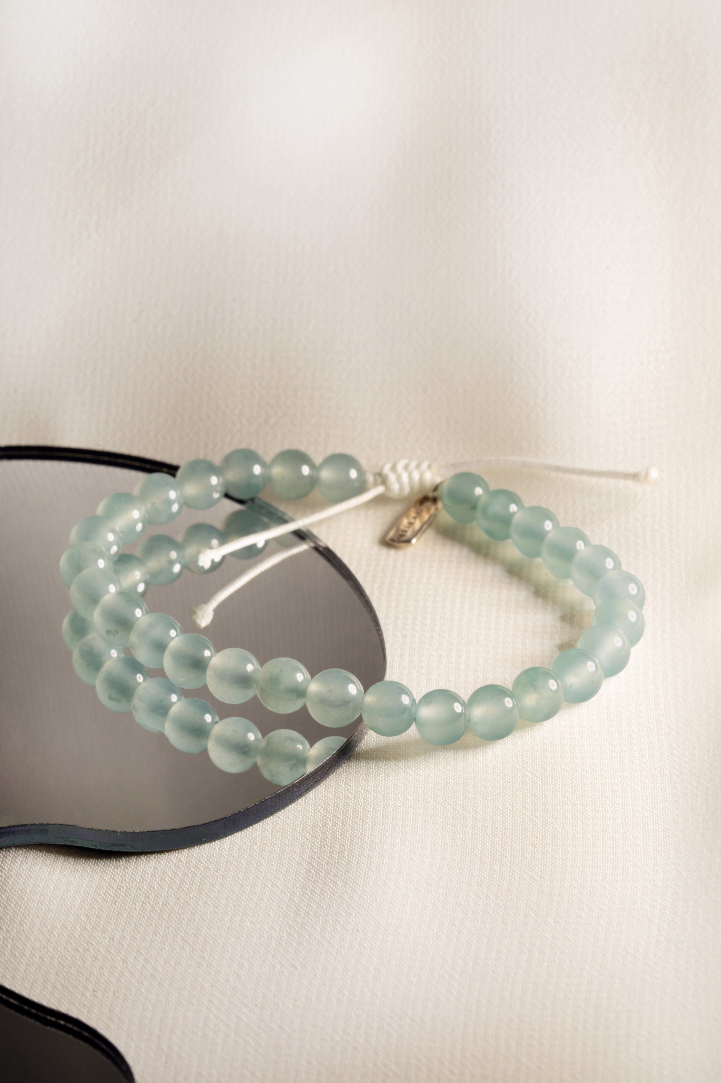 Full Bead Bracelet - Jadeite - Bluish Green - #20