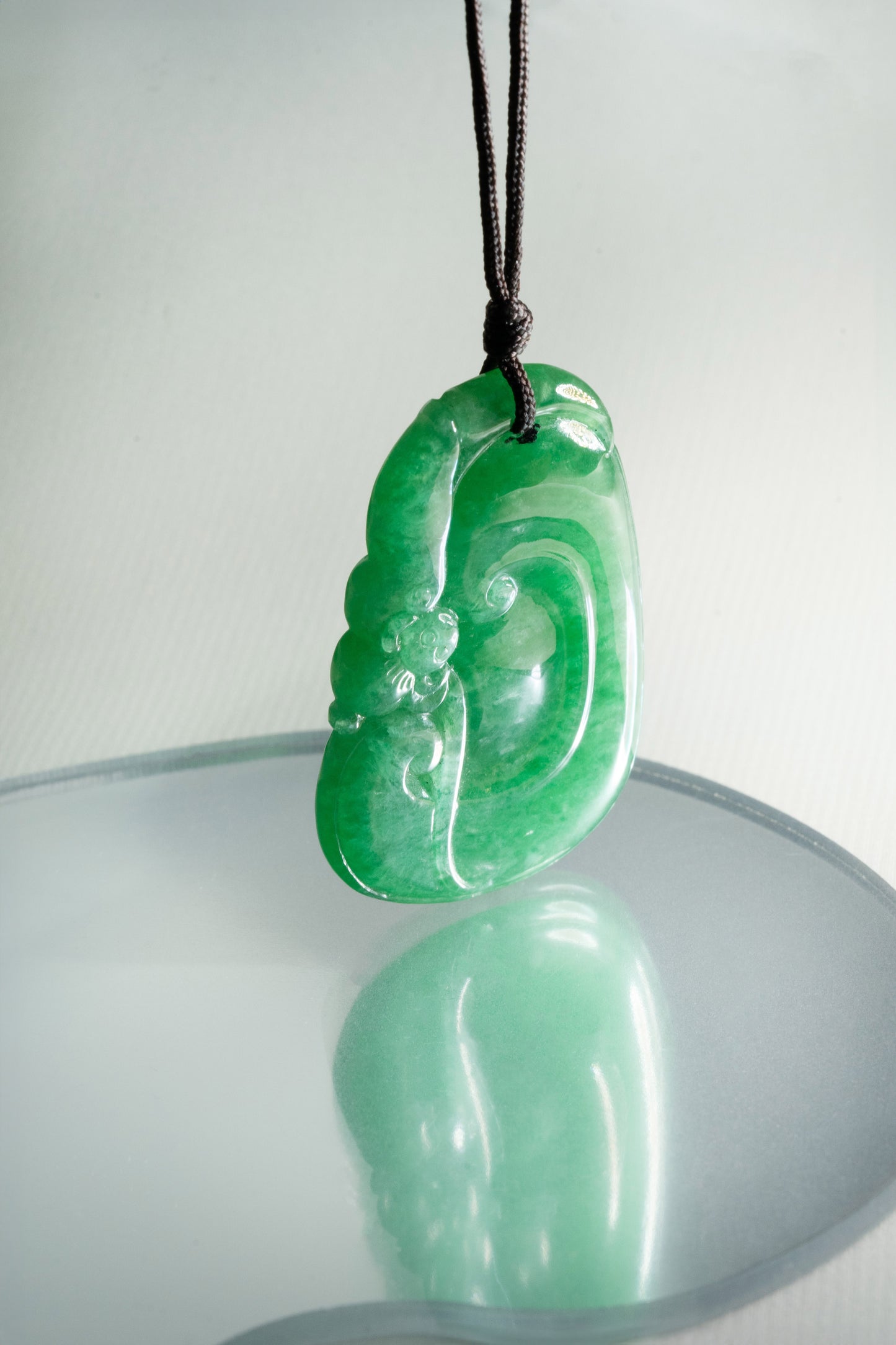 Bright Green Prosperia Jadeite with White patches