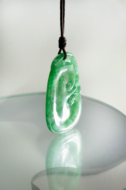 Bright Green Prosperia Jadeite with White patches