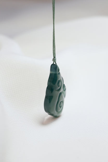 Bluish Green Jadeite Cloud Pendant