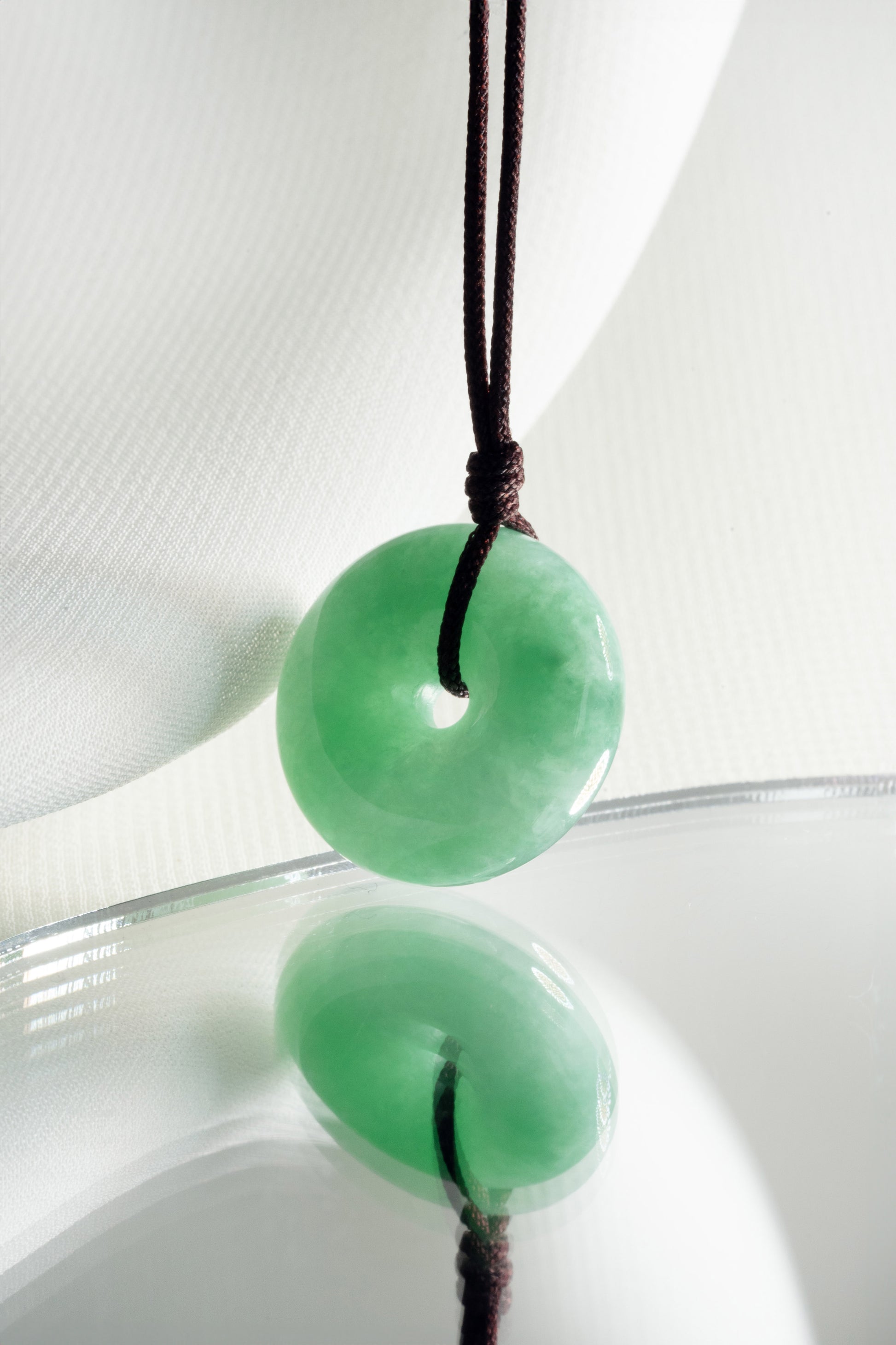 Medium Green Jadeite Zen Doughnut