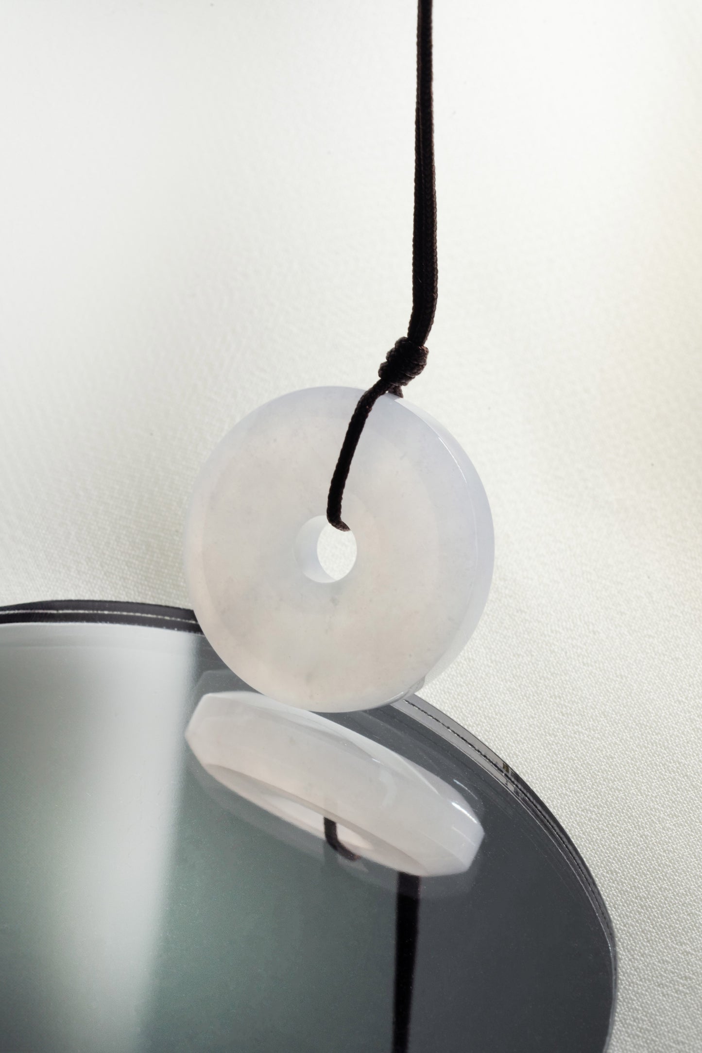 White Jadeite Zen Doughnut 