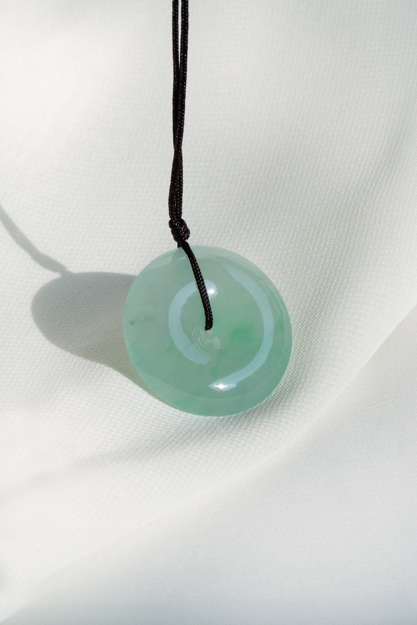 Pale Green Jadeite Zen Doughnut