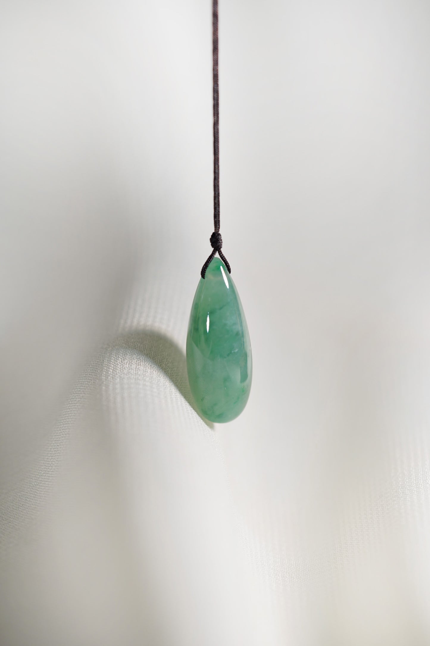 Light Yellowish Green Jadeite Drip with Medium Yellowish Green patches