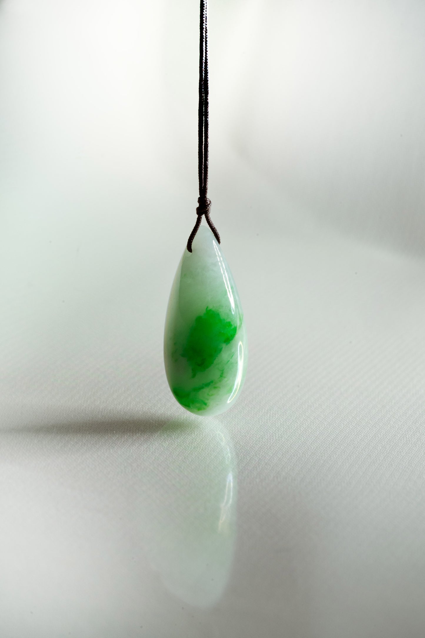 Pale Green Jadeite Drip with Bright Green patches