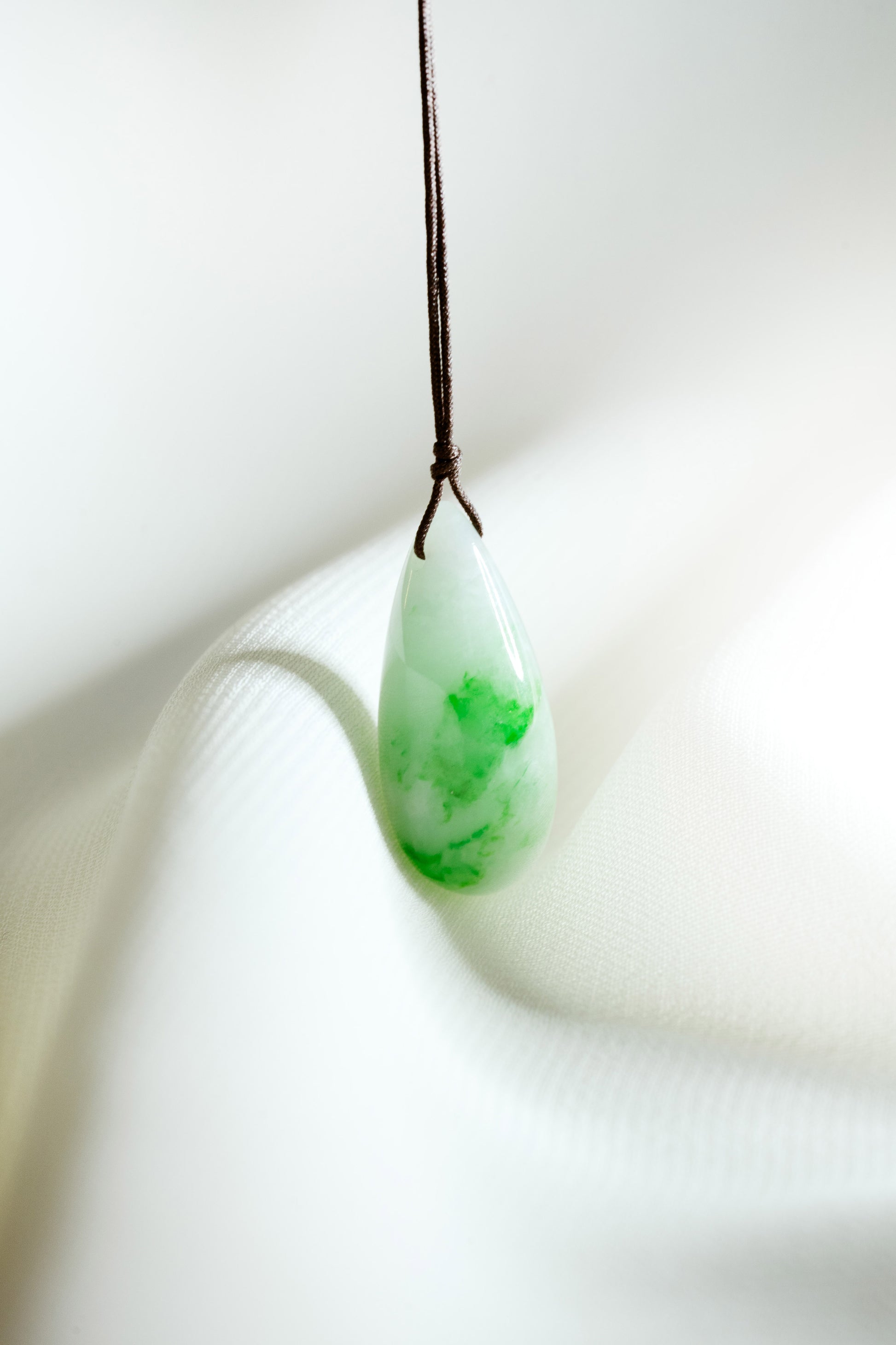 Pale Green Jadeite Drip with Bright Green patches