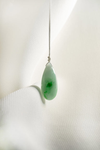Pale Green Jadeite Drip with Bright Green patches