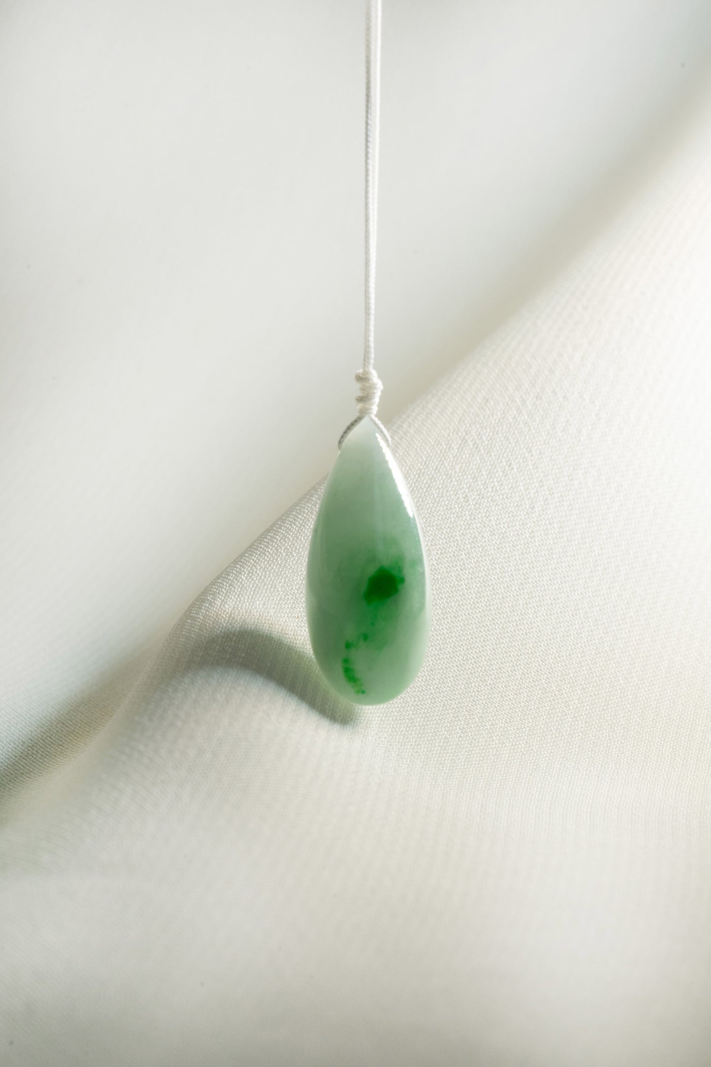 Pale Green Jadeite Drip with Bright Green patches