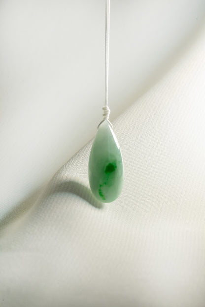 Pale Green Jadeite Drip with Bright Green patches