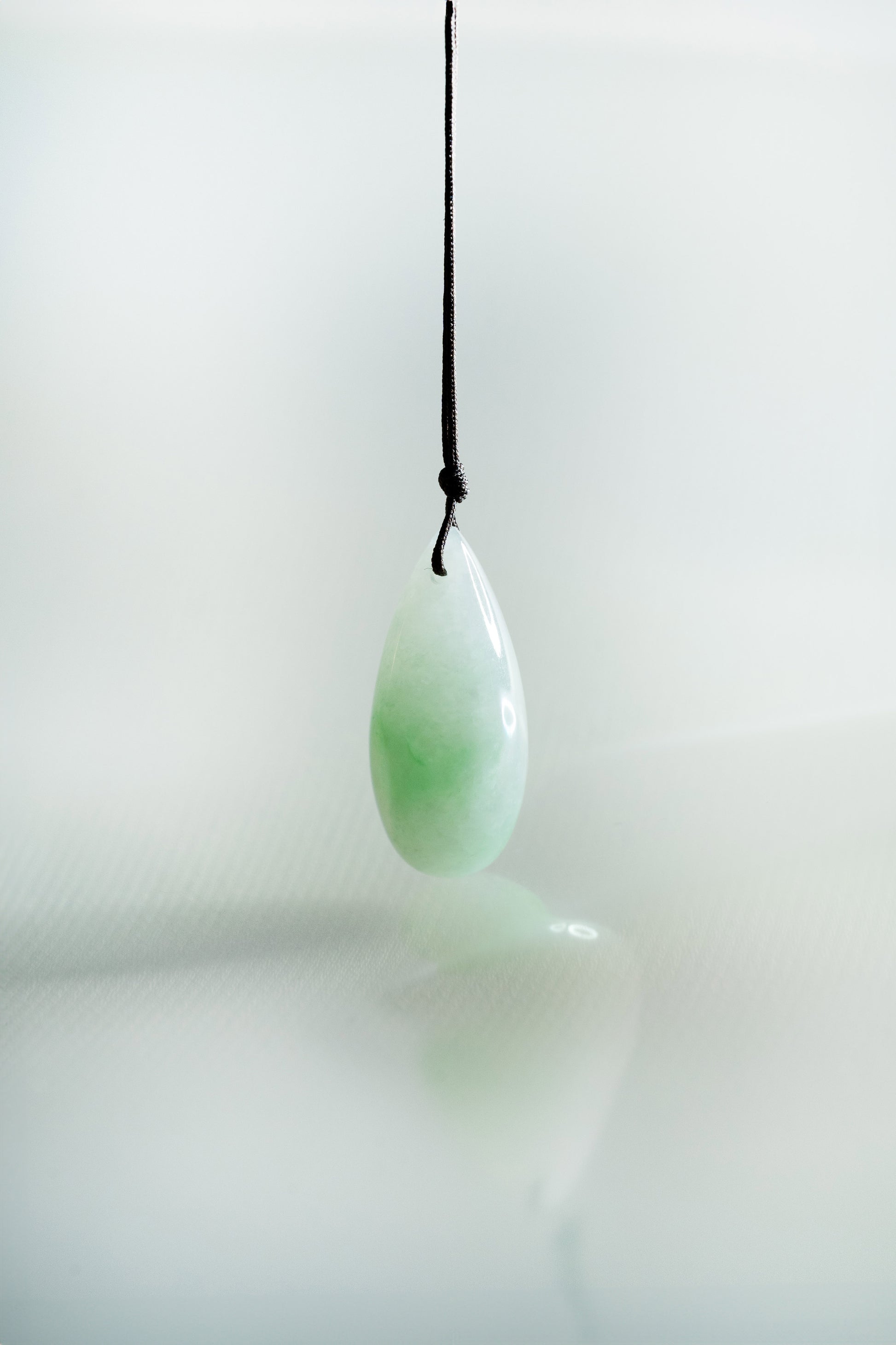 Pale Green Jadeite Drip with Light and Medium Green patches