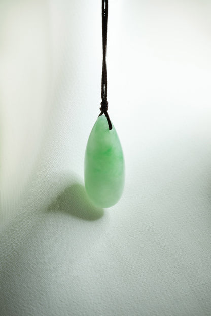Pale Green Jadeite Drip with Bright Green patches