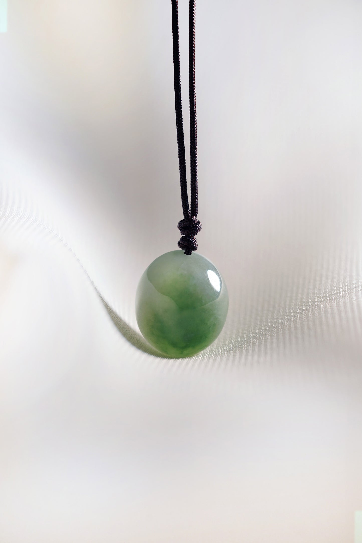 Egg - Green Jadeite Pendant - #012