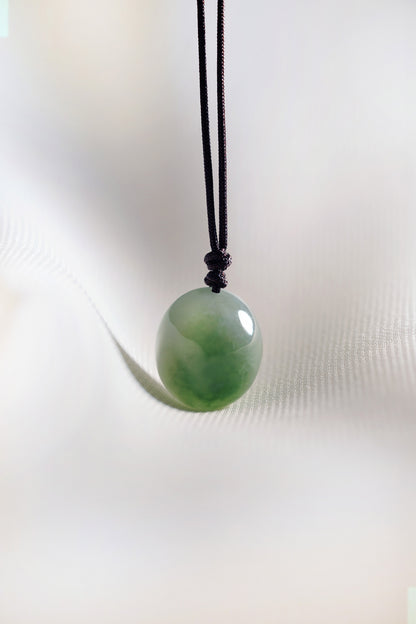 Egg - Green Jadeite Pendant - #012