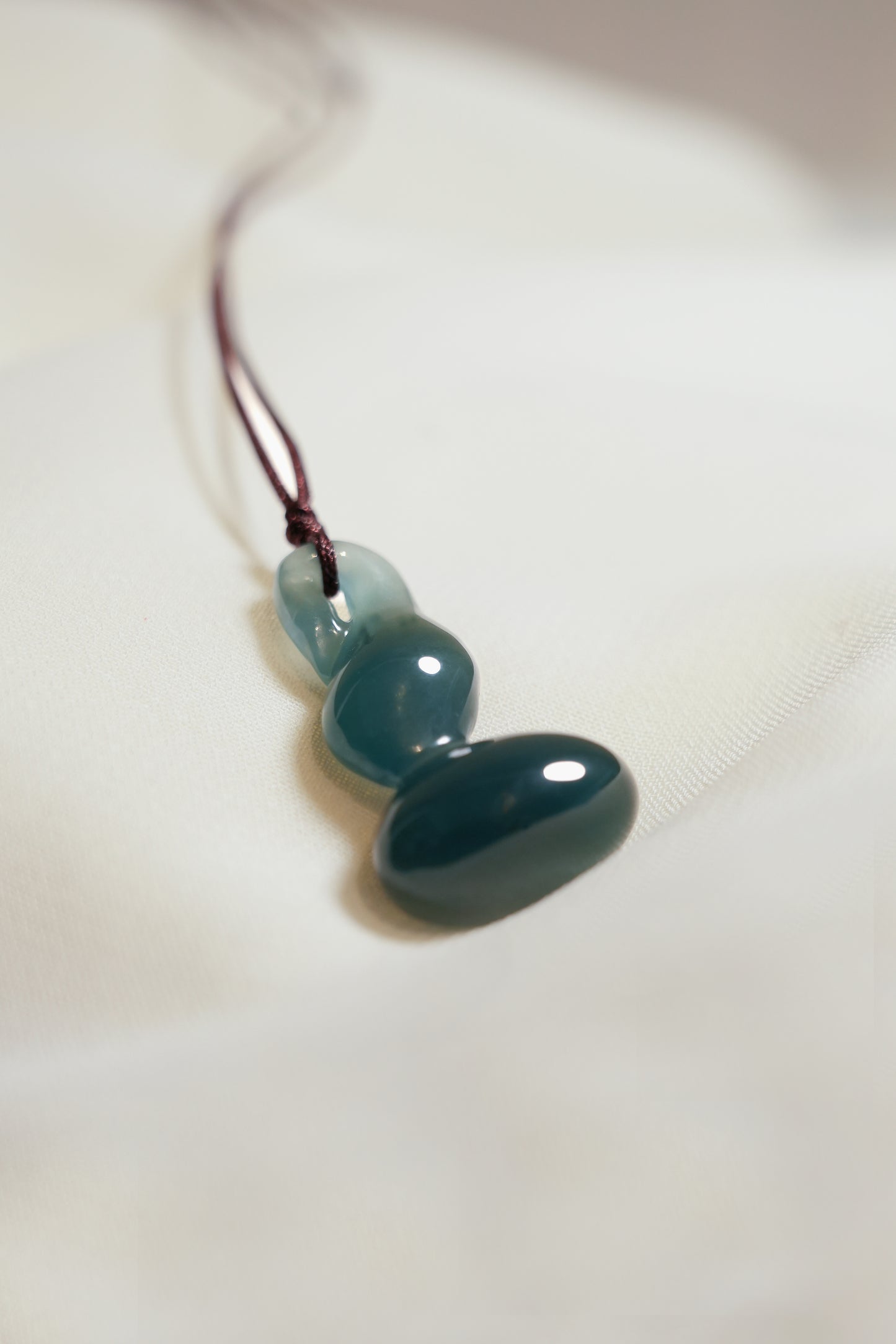 Carved Gourd/Wulu - Bluish Green Jadeite