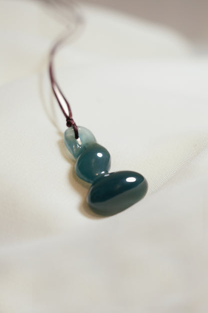 Carved Gourd/Wulu - Bluish Green Jadeite