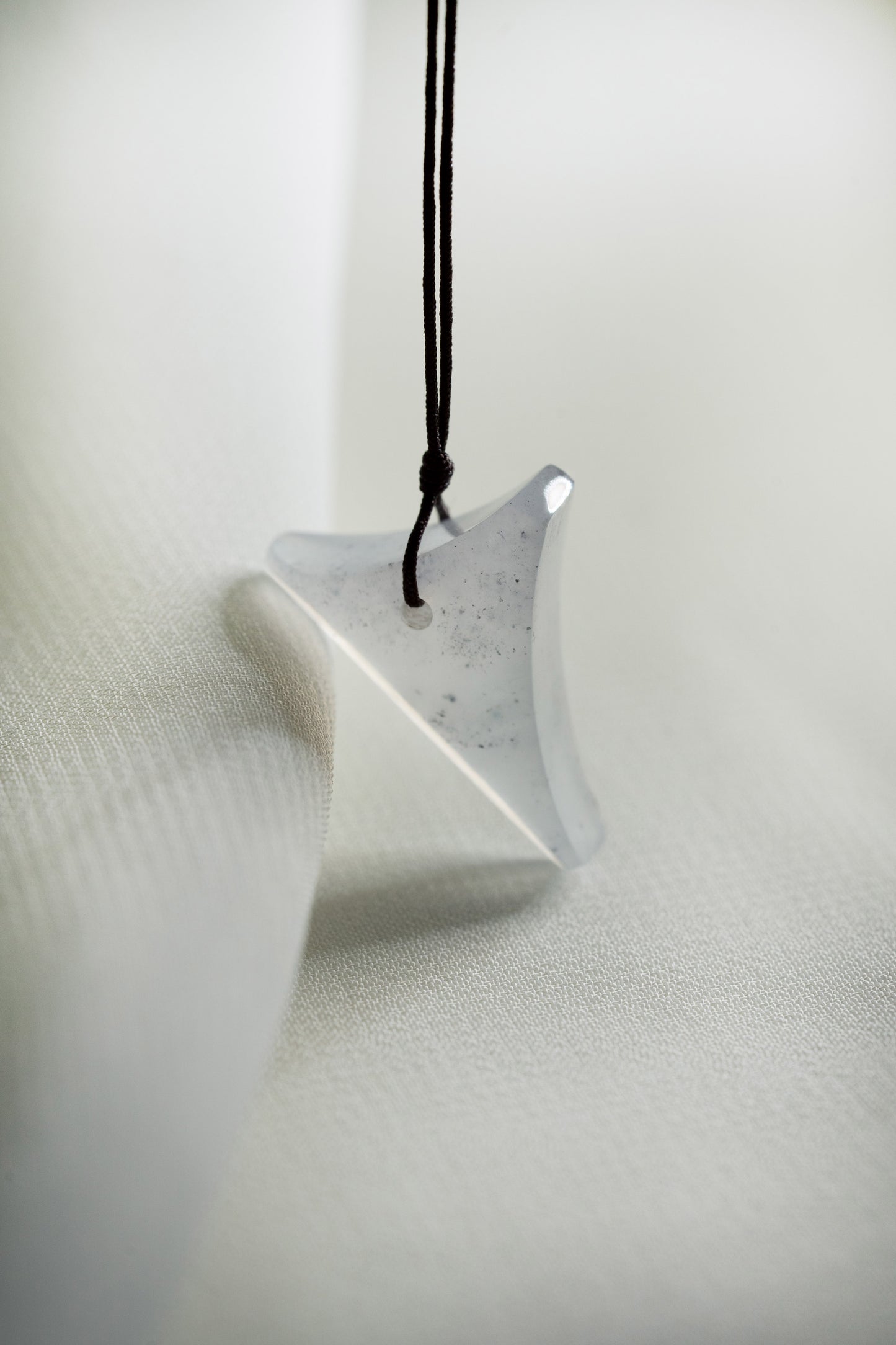 White Jadeite Kite with Black Spots