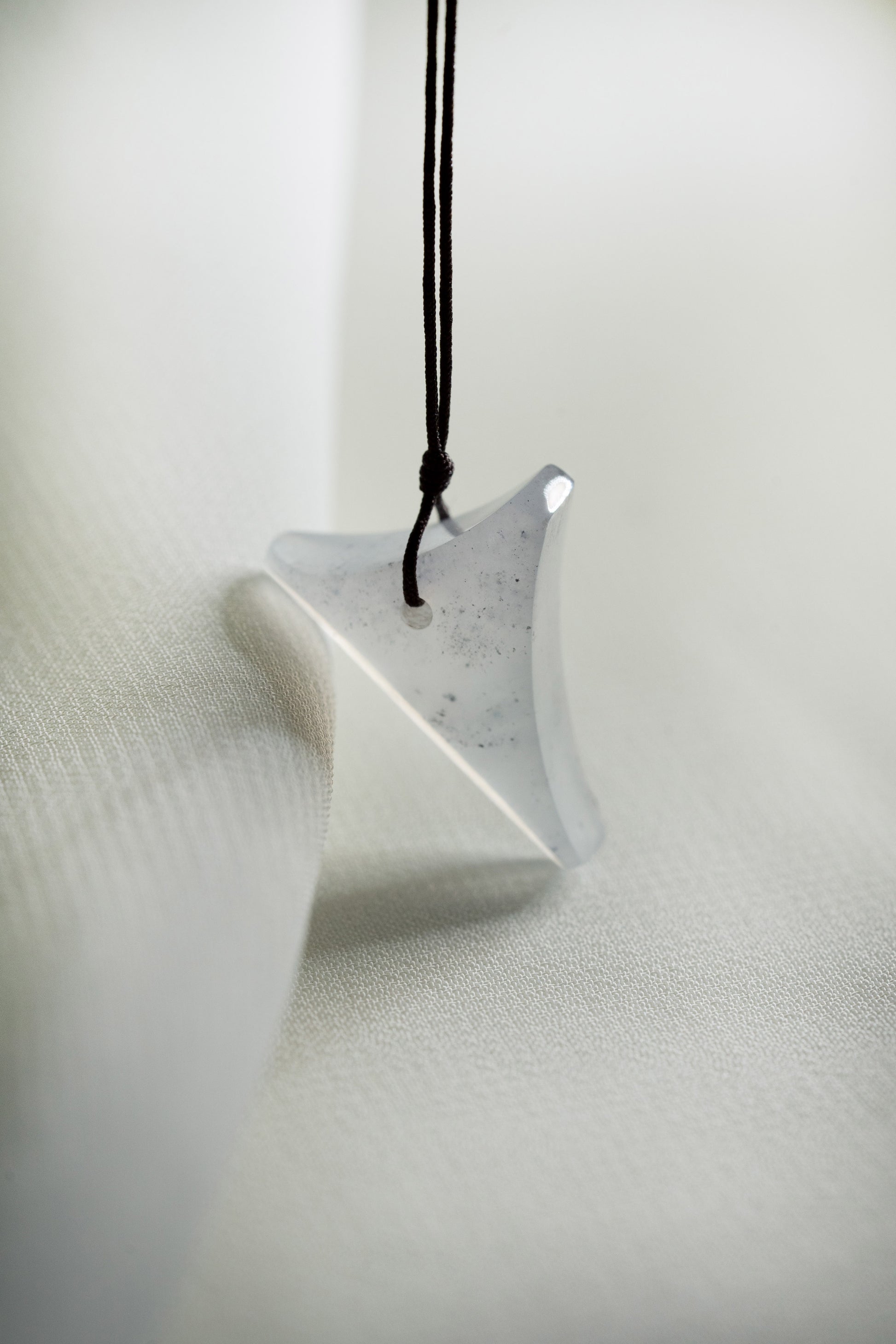 White Jadeite Kite with Black Spots