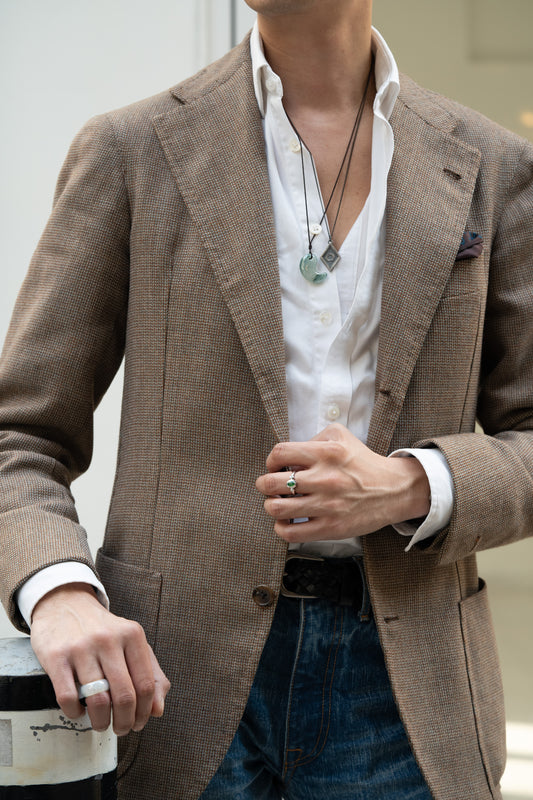 White Jadeite Comma with Intense Bluish Green patches