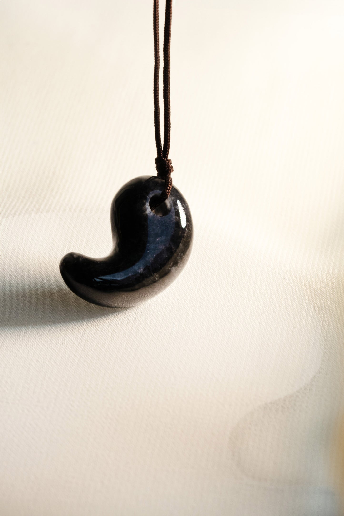 Black Comma Jadeite with Grey spots