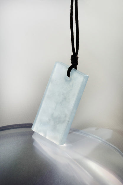 Pale Greyish White Jadeite Tag
