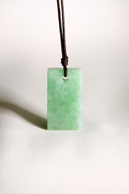 Light Green Jadeite Tag with Medium Green patches