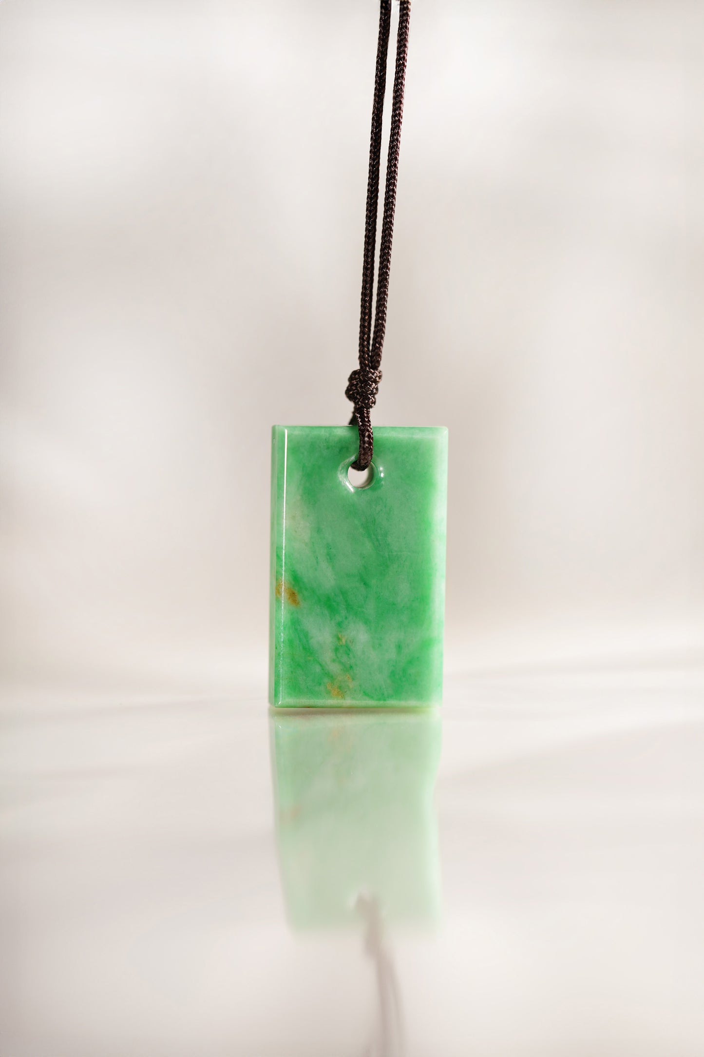 Light Green Jadeite Tag with Bright Green patches