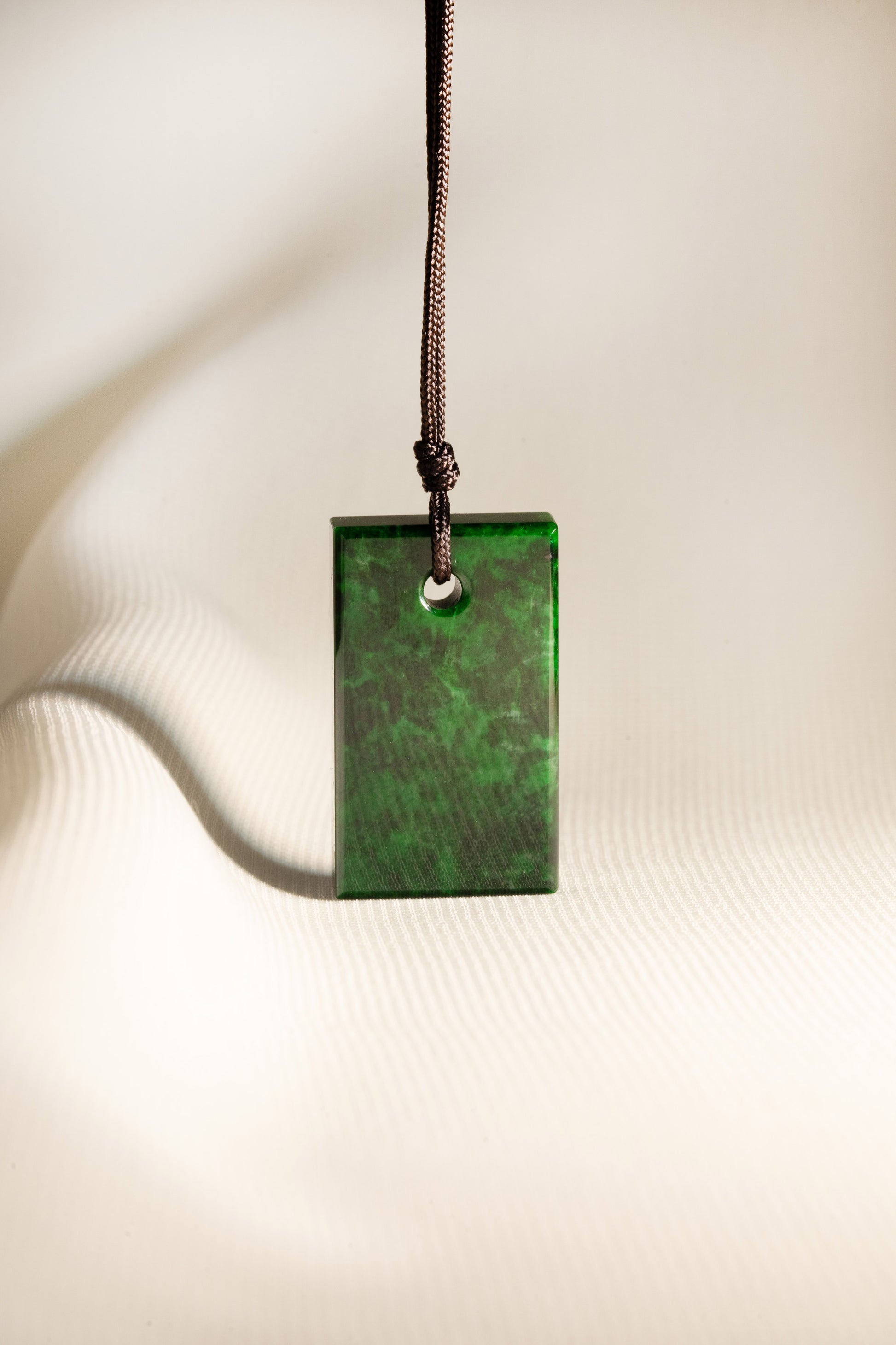 Intense Green Jadeite Tag with Bright Green patches