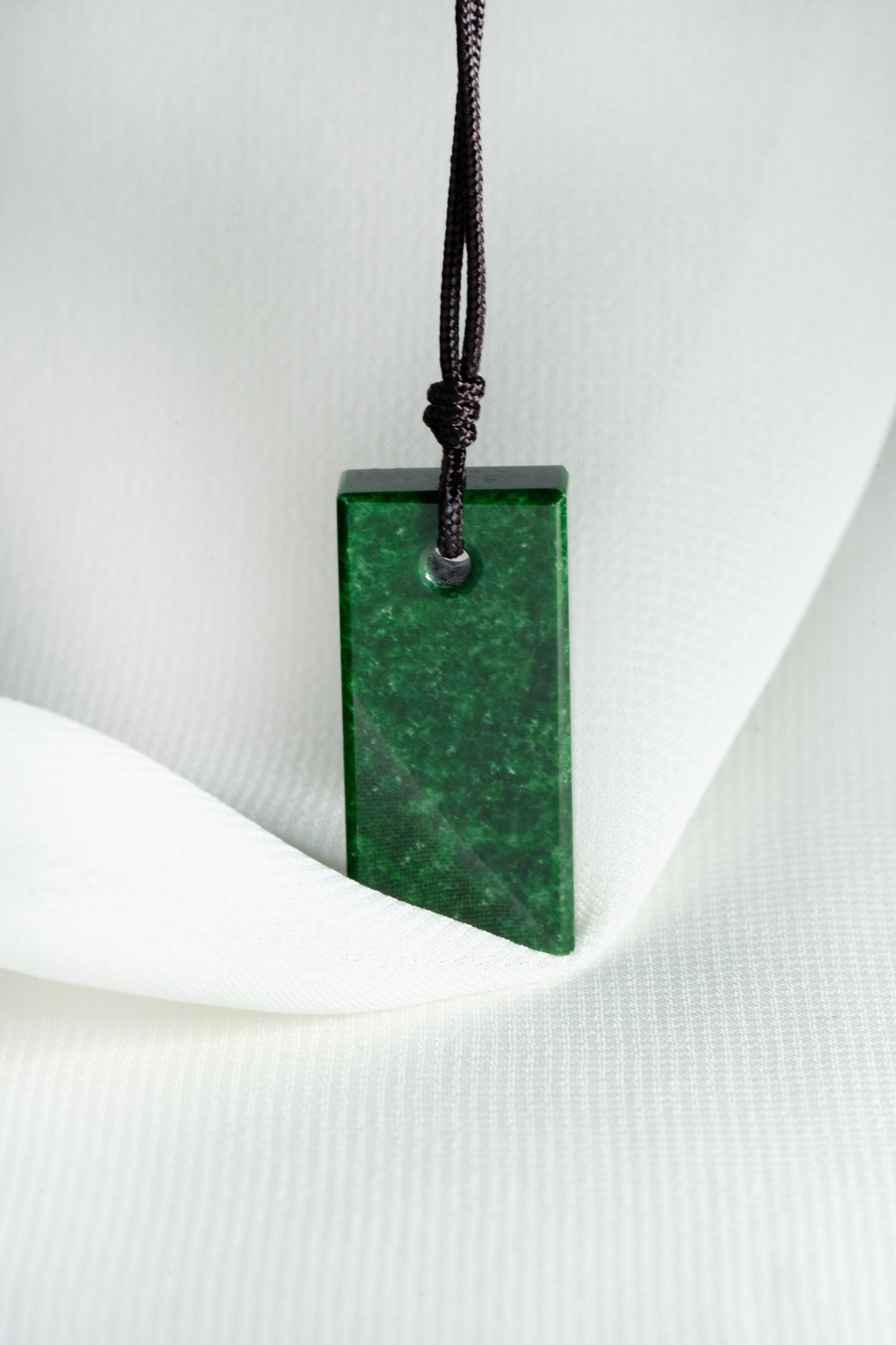 Intense Green Jadeite Tag with Light Green patches