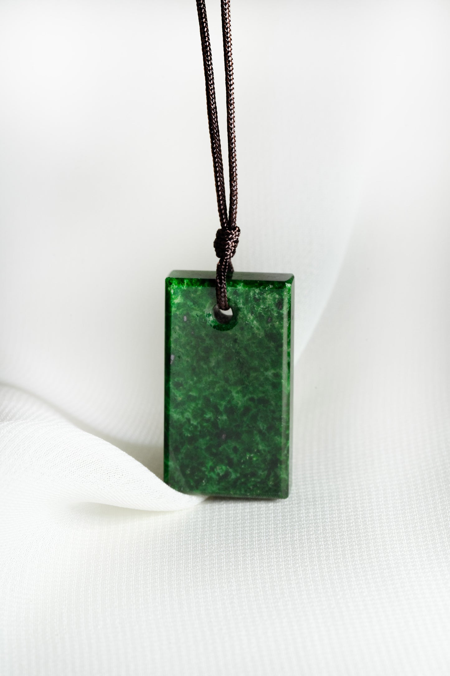 Intense Green Jadeite Tag with Light Green patches